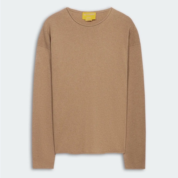 Oversized Cashmere Crew in Almond - Picture 2 of 4